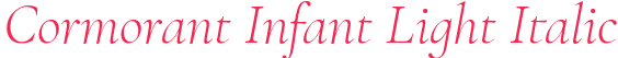 Cormorant Infant Light Italic